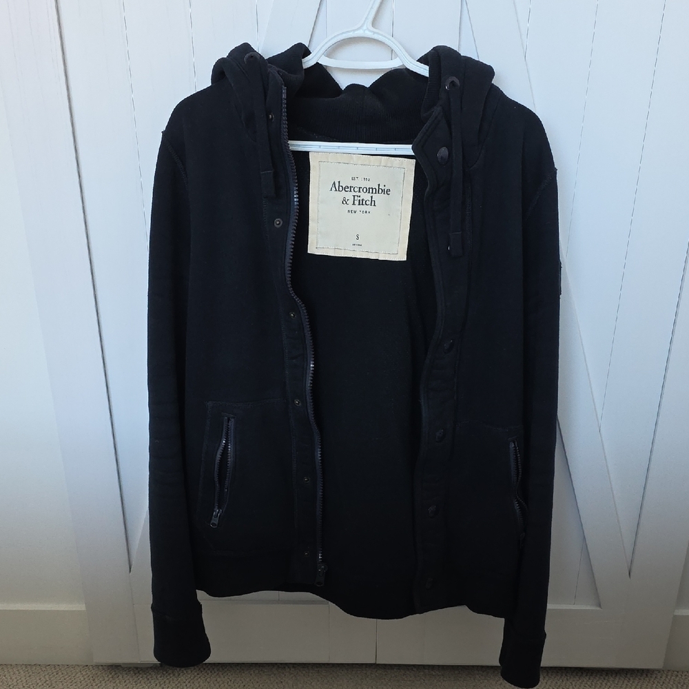 Abercrombie & Fitch Navy Blue Zip-Up Hoodie